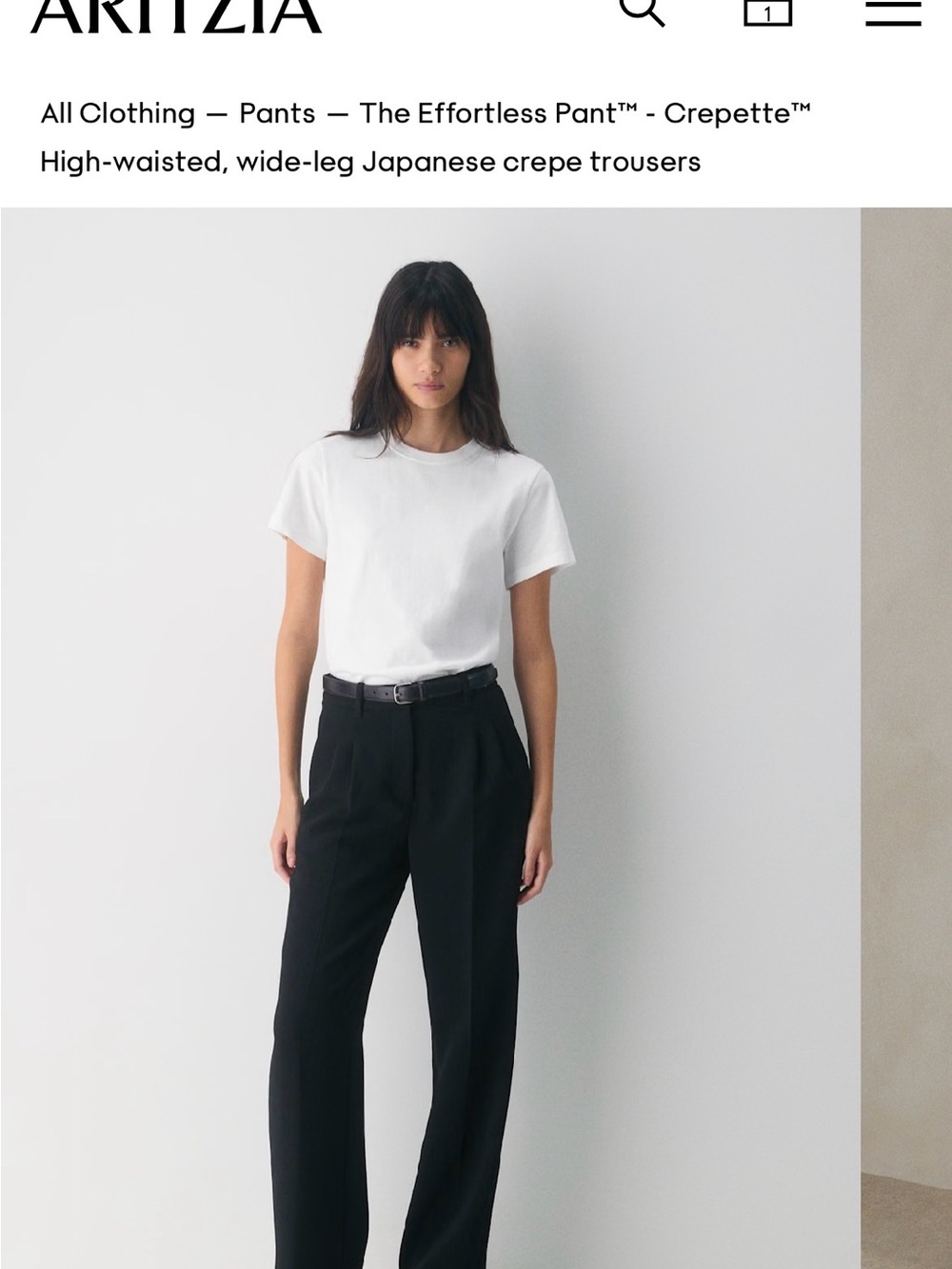 Aritzia Effortless Pant Crepette O Short